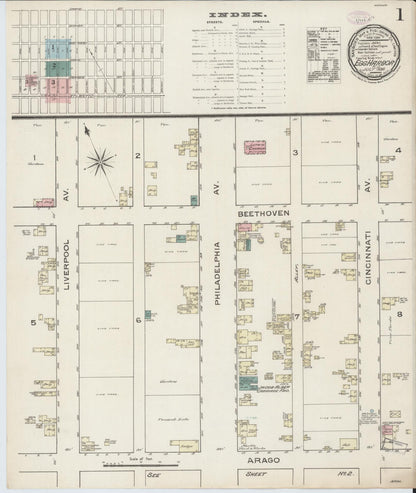 Sanborn Fire Insurance Map from Egg Harbor City, Atlantic County, New Jersey (1886), Sheet #0001 - Historic Sanborn Fire Insurance Map Print, vintage old map wall art, antique decor, genealogy gift, New Jersey New Jersey map