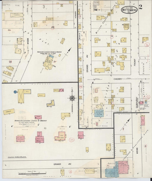 Sanborn Fire Insurance Map from Wittenberg, Shawano County, Wisconsin (1939), Sheet #0002 - Historic Sanborn Fire Insurance Map Print, vintage old map wall art, antique decor, genealogy gift, Wisconsin Wisconsin map