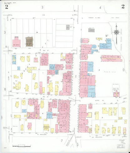 Sanborn Fire Insurance Map from Willoughby, Lake County, Ohio (1952), Sheet #0002 - Complete Map Set gallery image, historic Sanborn map, vintage wall art, Ohio Ohio