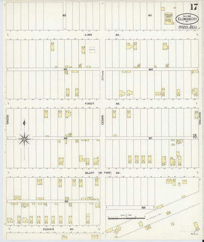 Sanborn Fire Insurance Map from Ellwood City, Lawrence County, Pennsylvania (1908), Sheet #0017 - Complete Map Set gallery image, historic Sanborn map, vintage wall art, Pennsylvania Pennsylvania