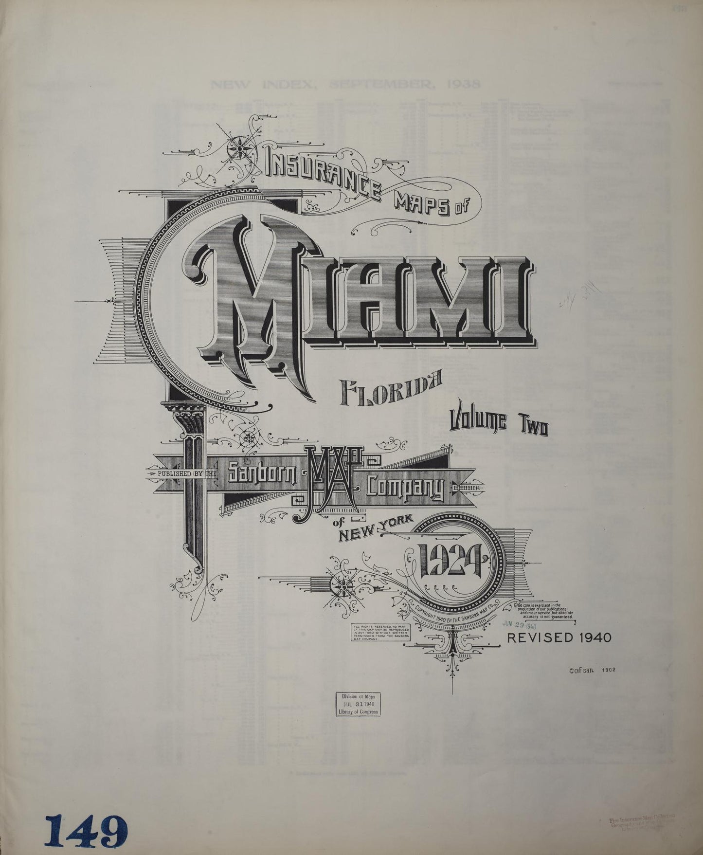 Sanborn Fire Insurance Map from Miami, Dade County, Florida (1940), Sheet #0001 - Complete Map Set gallery image, historic Sanborn map, vintage wall art, Florida Florida