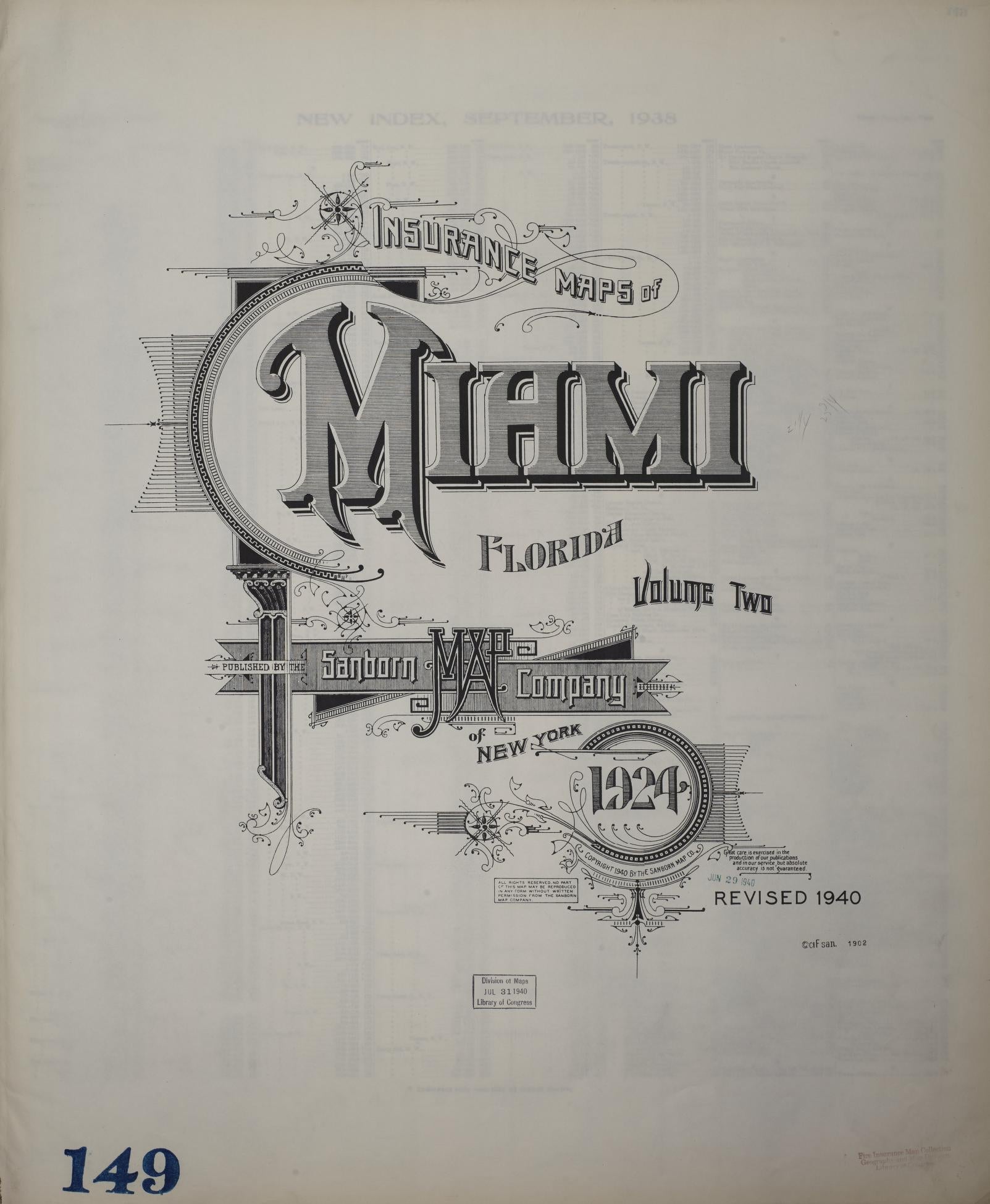 Sanborn Fire Insurance Map from Miami, Dade County, Florida (1940), Sheet #0001 - Complete Map Set gallery image, historic Sanborn map, vintage wall art, Florida Florida