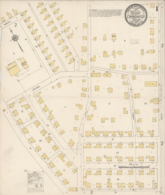 Sanborn Fire Insurance Map from Carbonado, Pierce County, Washington (1913), Sheet #0001 - Complete Map Set gallery image, historic Sanborn map, vintage wall art, Washington Washington