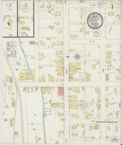 Sanborn Fire Insurance Map from Van Buren, Grant County, Indiana (1898), Sheet #0001 - Complete Map Set gallery image, historic Sanborn map, vintage wall art, Indiana Indiana