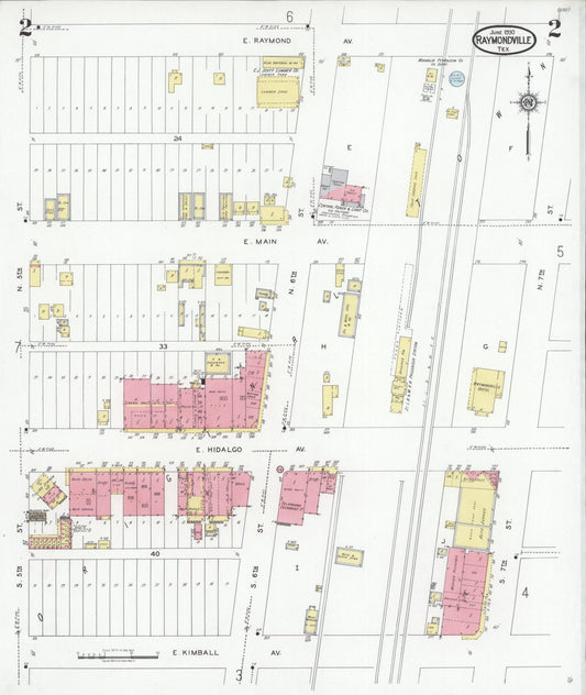 Sanborn Fire Insurance Map from Raymondville, Willacy County, Texas (1930), Sheet #0002 - Historic Sanborn Fire Insurance Map Print, vintage old map wall art, antique decor, genealogy gift, Texas Texas map