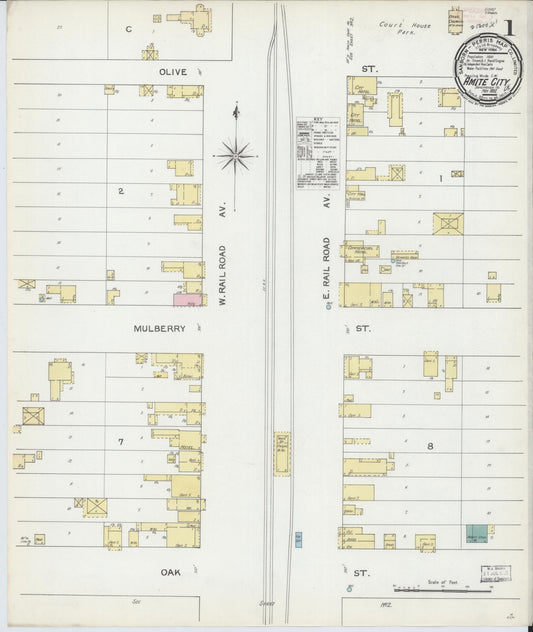 Sanborn Fire Insurance Map from Amite, Tangipahoa Parish, Louisiana (1892), Sheet #0001 - Complete Map Set gallery image, historic Sanborn map, vintage wall art, Louisiana Louisiana