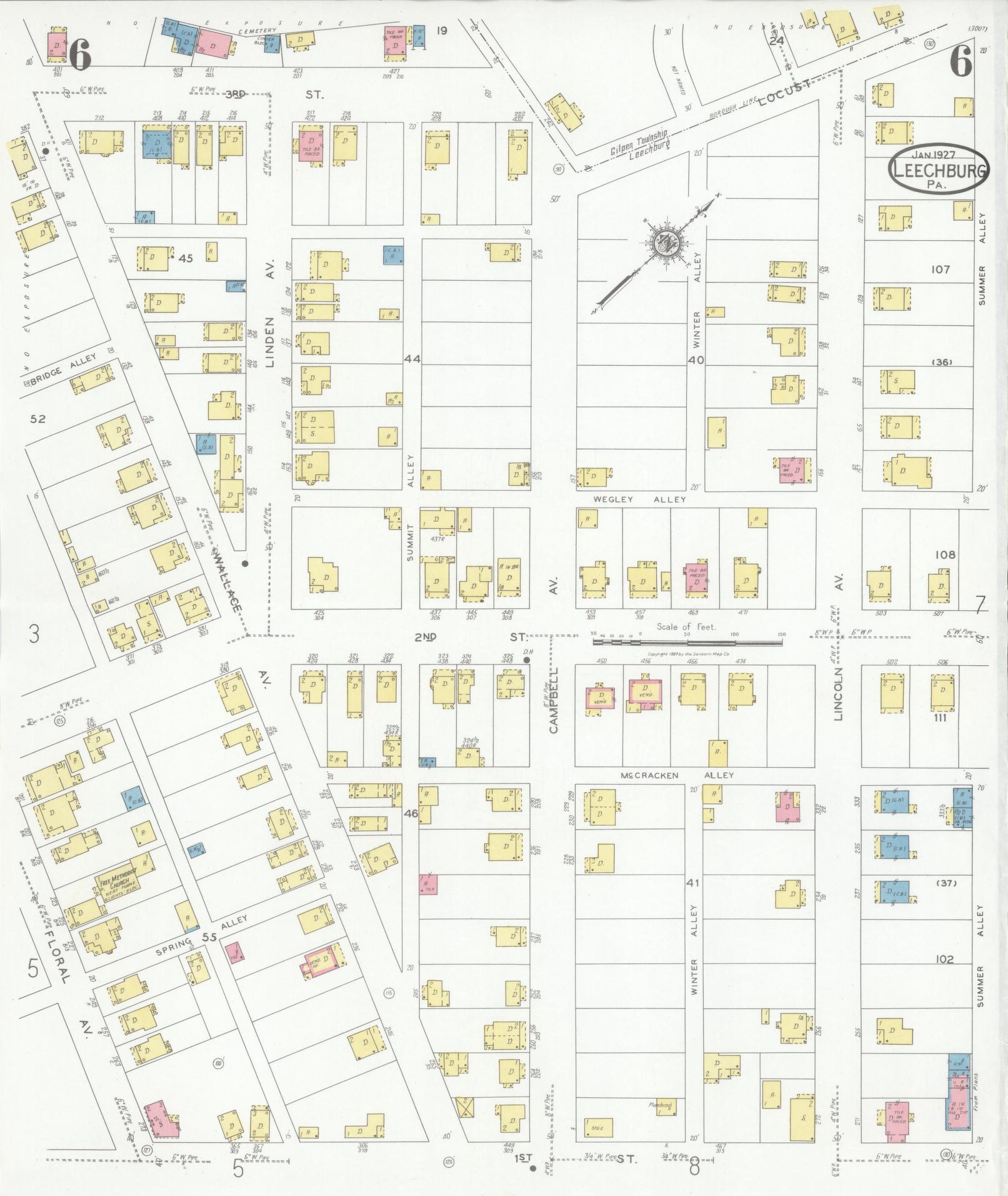 Sanborn Fire Insurance Map from Leechburg, Armstrong County ...