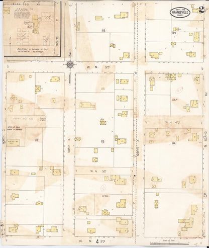 Sanborn Fire Insurance Map from Grangeville, Idaho County, Idaho (1941), Sheet #0002 - Complete Map Set gallery image, historic Sanborn map, vintage wall art, Grangeville Idaho
