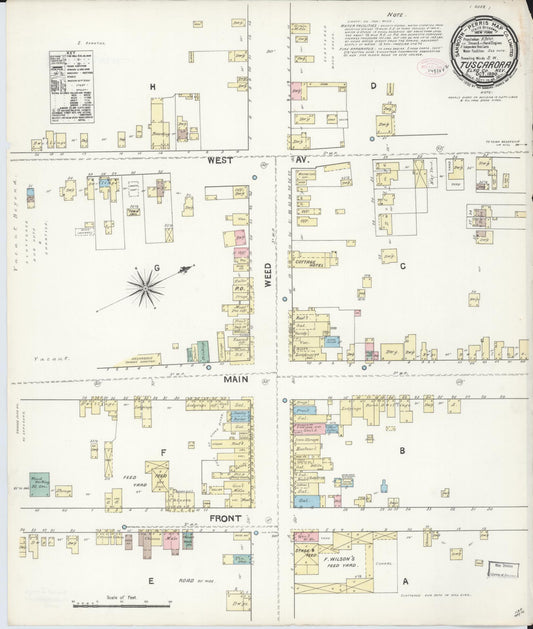 Sanborn Fire Insurance Map from Tuscarora, Elko County, Nevada (1890), Sheet #0001 - Historic Sanborn Fire Insurance Map Print, vintage old map wall art, antique decor, genealogy gift, Nevada Nevada map