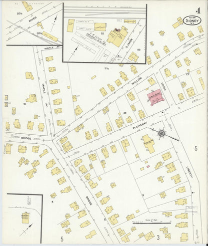 Sanborn Fire Insurance Map from Sidney, Delaware County, New York (1910), Sheet #0004 - Complete Map Set gallery image, historic Sanborn map, vintage wall art, Sidney Delaware