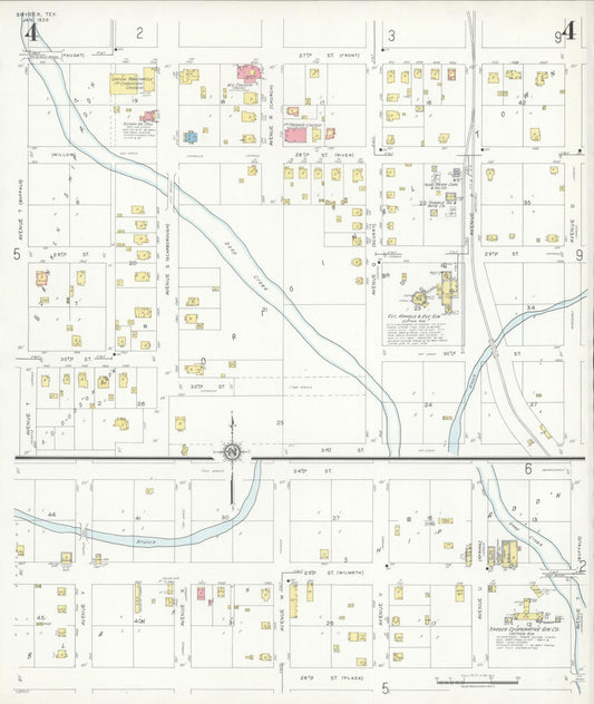 Sanborn Fire Insurance Map from Snyder, Scurry County, Texas (1936), Sheet #0004 - Historic Sanborn Fire Insurance Map Print, vintage old map wall art, antique decor, genealogy gift, Texas Texas map