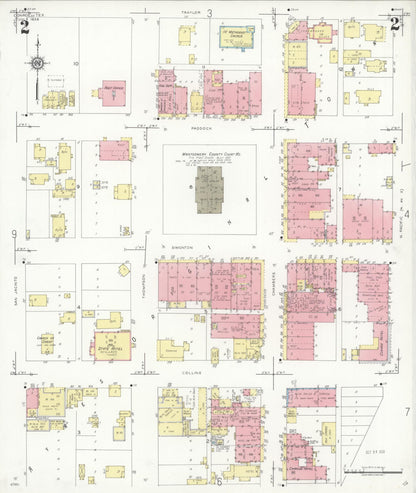 Sanborn Fire Insurance Map from Conroe, Montgomery County, Texas (1938), Sheet #0002 - Complete Map Set gallery image, historic Sanborn map, vintage wall art, Texas Texas