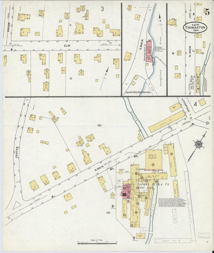 Sanborn Fire Insurance Map from Thomaston, Litchfield County, Connecticut (1911), Sheet #0005 - Complete Map Set gallery image, historic Sanborn map, vintage wall art, Connecticut Connecticut