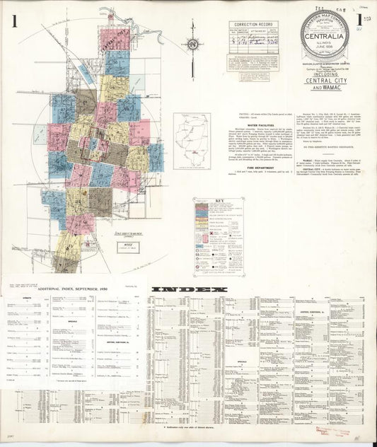 Sanborn Fire Insurance Map from Centralia, Marion, Clinton, Jefferson, and Washington Counties, Illinois. (1950) – Map View