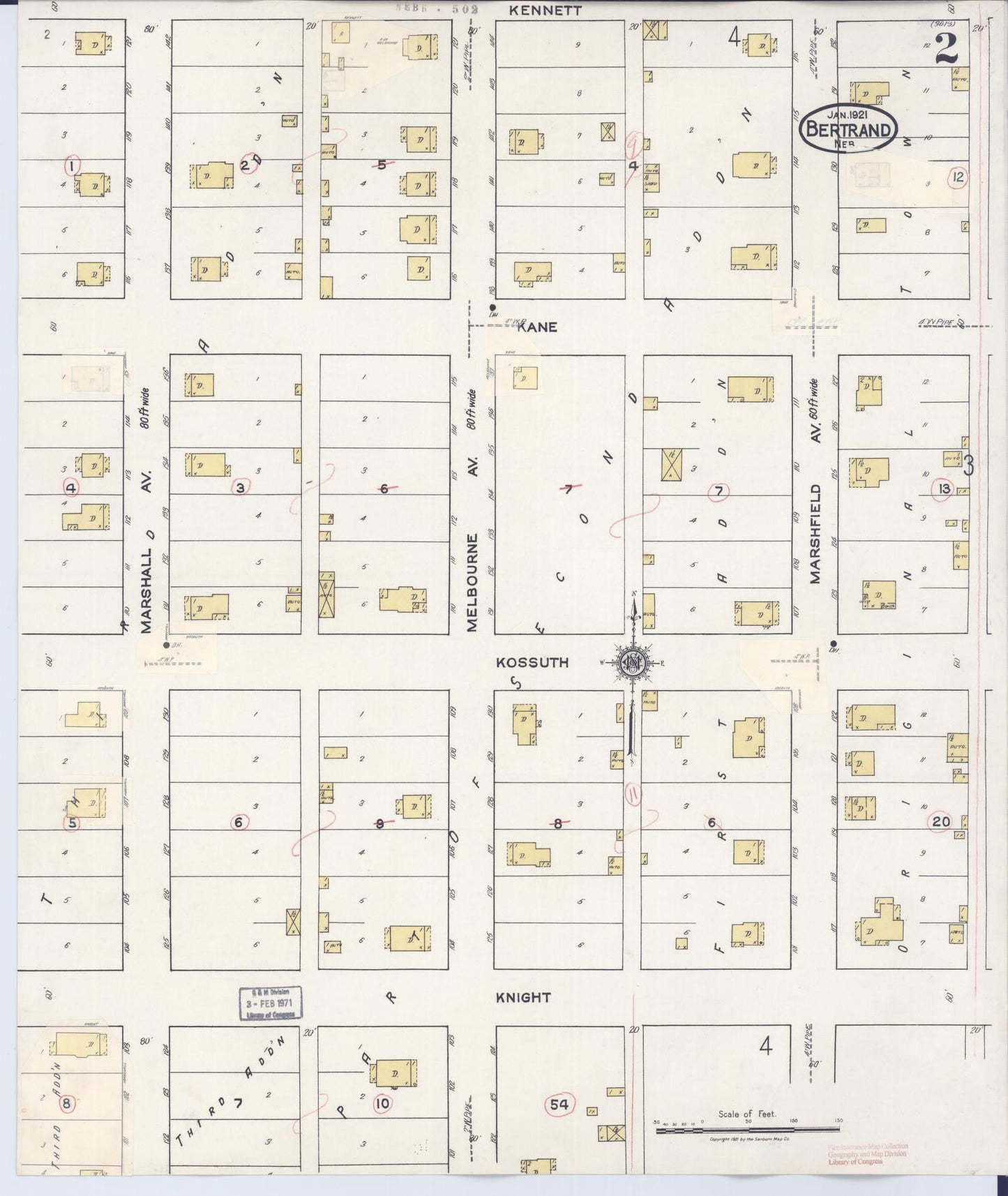 Sanborn Fire Insurance Map from Bertran, Phelps County, Nebraska (1936), Sheet #0002 - Complete Map Set gallery image, historic Sanborn map, vintage wall art, Nebraska Nebraska