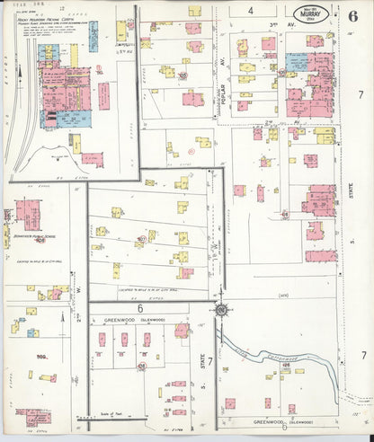 Sanborn Fire Insurance Map from Murray, Salt Lake County, Utah (1942), Sheet #0006 - Complete Map Set gallery image, historic Sanborn map, vintage wall art, Utah Utah