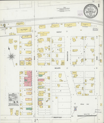 Sanborn Fire Insurance Map from Deerfield, Dane County, Wisconsin (1903), Sheet #0001 - Historic Sanborn Fire Insurance Map Print, vintage old map wall art, antique decor, genealogy gift, Wisconsin Wisconsin map