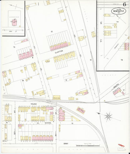 Sanborn Fire Insurance Map from New Castle, New Castle County, Delaware (1901), Sheet #0006 - Complete Map Set gallery image, historic Sanborn map, vintage wall art, Delaware Delaware