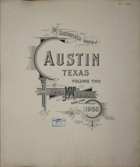 Sanborn Fire Insurance Map from Austin, Travis County, Texas (1962), Sheet #0001 - Historic Sanborn Fire Insurance Map Print, vintage old map wall art, antique decor, genealogy gift, Texas Texas map
