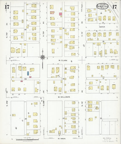 Sanborn Fire Insurance Map from Albert Lea, Freeborn County, Minnesota (1926), Sheet #0017 - Complete Map Set gallery image, historic Sanborn map, vintage wall art, Minnesota Minnesota