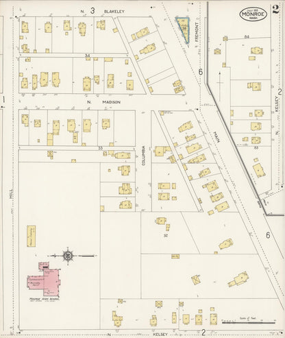 Sanborn Fire Insurance Map from Monroe, Snohomish County, Washington (1913), Sheet #0002 - Complete Map Set gallery image, historic Sanborn map, vintage wall art, Washington Washington