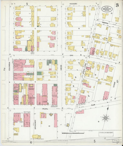 Sanborn Fire Insurance Map from Union City, Randolph County, Indiana (1901), Sheet #0003 - Complete Map Set gallery image, historic Sanborn map, vintage wall art, Indiana Indiana