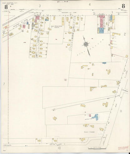 Sanborn Fire Insurance Map from Easthampton, Suffolk County, New York (1943), Sheet #0008 - Complete Map Set gallery image, historic Sanborn map, vintage wall art, New York New York