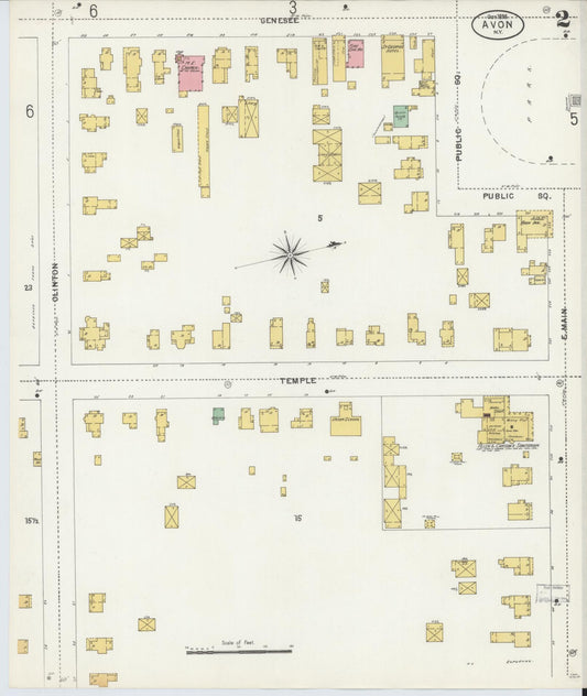 Sanborn Fire Insurance Map from Avon, Livingston County, New York (1898), Sheet #0002 - Historic Sanborn Fire Insurance Map Print, vintage old map wall art, antique decor, genealogy gift, New York New York map