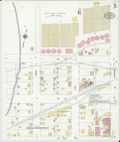 Sanborn Fire Insurance Map from Chaska, Carver County, Minnesota (1911), Sheet #0005 - Complete Map Set gallery image, historic Sanborn map, vintage wall art, Minnesota Minnesota