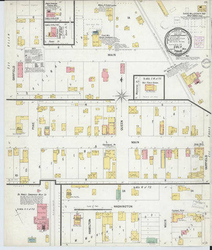 Sanborn Fire Insurance Map from Ubly, Huron County, Michigan (1901), Sheet #0001 - Historic Sanborn Fire Insurance Map Print, vintage old map wall art, antique decor, genealogy gift, Michigan Michigan map