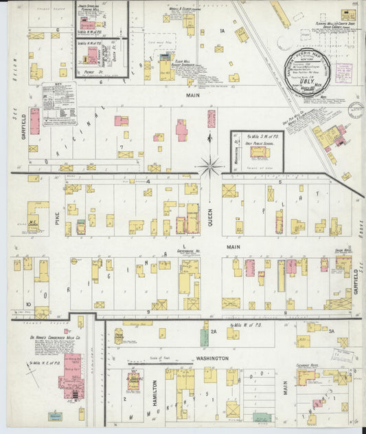 Sanborn Fire Insurance Map from Ubly, Huron County, Michigan (1901), Sheet #0001 - Historic Sanborn Fire Insurance Map Print, vintage old map wall art, antique decor, genealogy gift, Michigan Michigan map