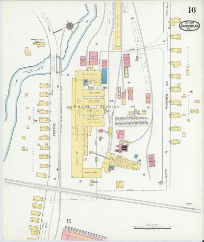 Sanborn Fire Insurance Map from Johnsonburg, Elk County, Pennsylvania (1919), Sheet #0016 - Complete Map Set gallery image, historic Sanborn map, vintage wall art, Pennsylvania Pennsylvania