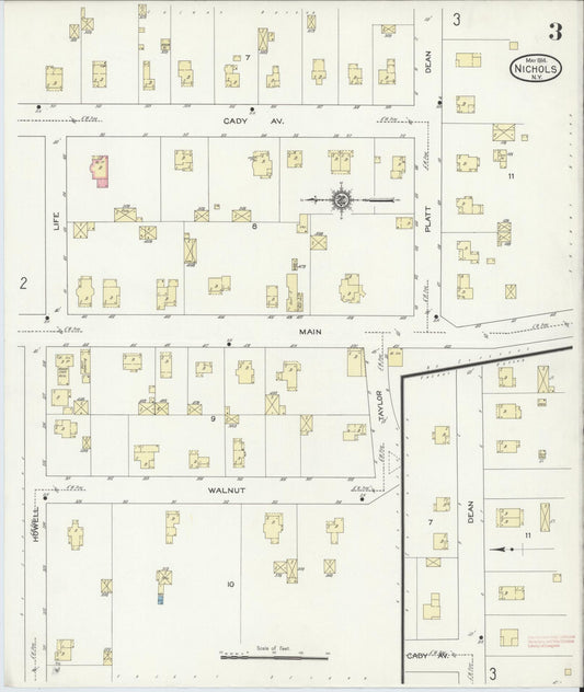 Sanborn Fire Insurance Map from Nichols, Tioga County, New York (1914), Sheet #0003 - Historic Sanborn Fire Insurance Map Print, vintage old map wall art, antique decor, genealogy gift, New York New York map