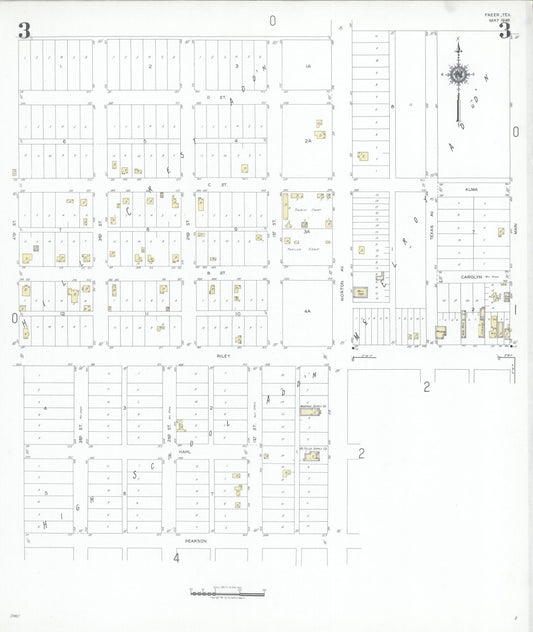 Sanborn Fire Insurance Map from Freer, Duval County, Texas (1948), Sheet #0003 - Historic Sanborn Fire Insurance Map Print, vintage old map wall art, antique decor, genealogy gift, Texas Texas map