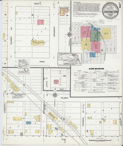 Sanborn Fire Insurance Map from Hartington, Cedar County, Nebraska (1920), Sheet #0001 - Complete Map Set gallery image, historic Sanborn map, vintage wall art, Nebraska Nebraska
