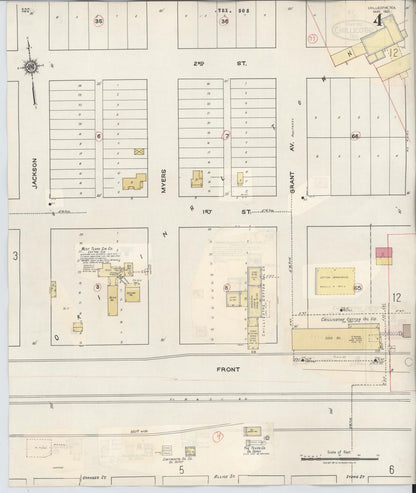 Sanborn Fire Insurance Map from Chillicothe, Hardeman County, Texas (1941), Sheet #0004 - Historic Sanborn Fire Insurance Map Print, vintage old map wall art, antique decor, genealogy gift, Texas Texas map