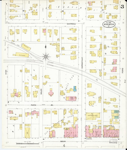 Sanborn Fire Insurance Map from Anamosa, Jones County, Iowa (1905), Sheet #0003 - Historic Sanborn Fire Insurance Map Print