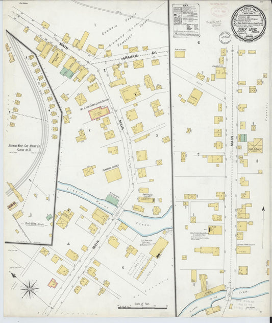 Sanborn Fire Insurance Map from Scalp Level, Somerset And Cambria County, Pennsylvania (1899), Sheet #0001 - Historic Sanborn Fire Insurance Map Print, vintage old map wall art, antique decor, genealogy gift, Pennsylvania Pennsylvania map