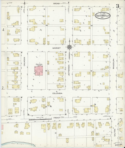 Sanborn Fire Insurance Map from South Whitley, Whitley County, Indiana (1914), Sheet #0003 - Complete Map Set gallery image, historic Sanborn map, vintage wall art, Indiana Indiana