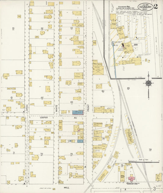 Sanborn Fire Insurance Map from Issaquah, King County, Washington (1912), Sheet #0002 - Historic Sanborn Fire Insurance Map Print, vintage old map wall art, antique decor, genealogy gift, Washington Washington map