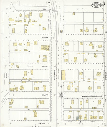 Sanborn Fire Insurance Map from Arlington, Snohomish County, Washington (1909), Sheet #0003 - Complete Map Set gallery image, historic Sanborn map, vintage wall art, Washington Washington