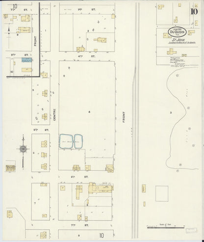 Sanborn Fire Insurance Map from Du Quoin, Perry County, Illinois (1910), Sheet #0010 - Historic Sanborn Fire Insurance Map Print, vintage old map wall art, antique decor, genealogy gift, Illinois Illinois map