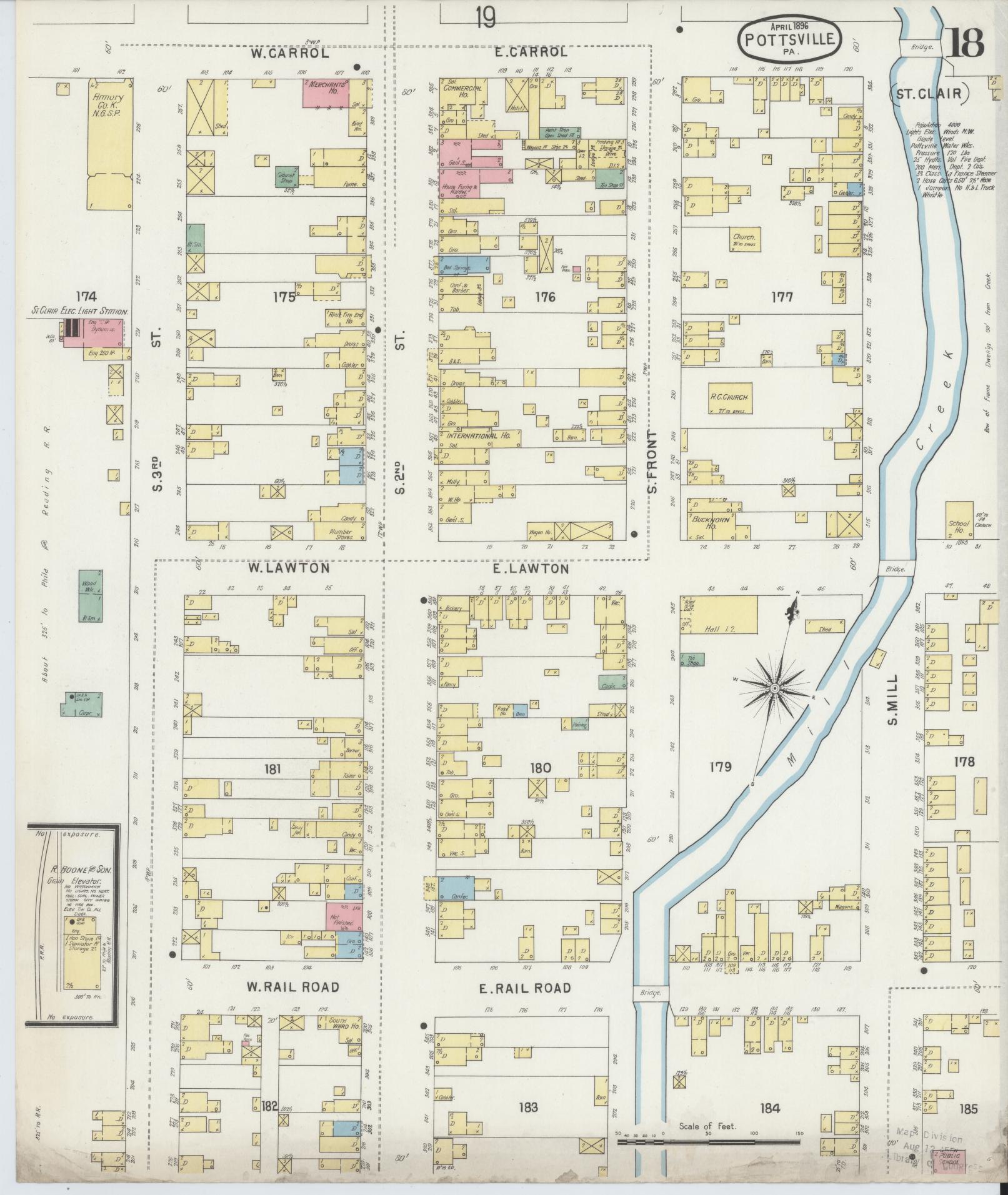 Sanborn Fire Insurance Map from Pottsville, Schuylkill County, Pennsylvania (1895), Sheet #0018 - Complete Map Set gallery image, historic Sanborn map, vintage wall art, Pennsylvania Pennsylvania