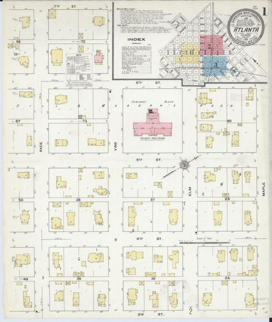 Sanborn Fire Insurance Map from Atlanta, Logan County, Illinois. (1910) – Map View