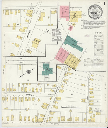 Sanborn Fire Insurance Map from Larksville, Luzerne County, Pennsylvania (1911), Sheet #0001 - Complete Map Set gallery image, historic Sanborn map, vintage wall art, Pennsylvania Pennsylvania