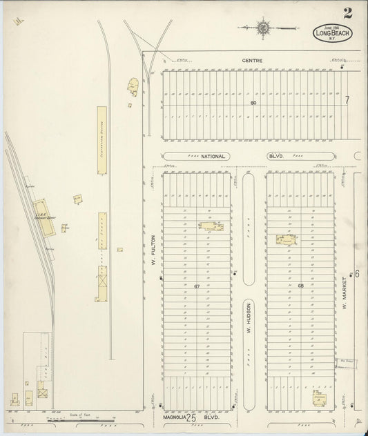Sanborn Fire Insurance Map from Long Beach, Nassau County, New York (1914), Sheet #0002 - Historic Sanborn Fire Insurance Map Print, vintage old map wall art, antique decor, genealogy gift, New York New York map