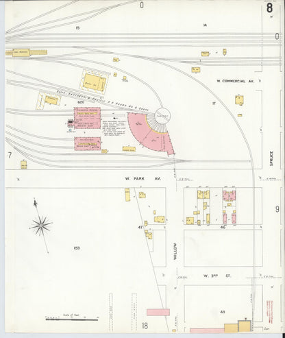 Sanborn Fire Insurance Map from Anaconda, Deer Lodge County, Montana (1903), Sheet #0008 - Complete Map Set gallery image, historic Sanborn map, vintage wall art, Montana Montana