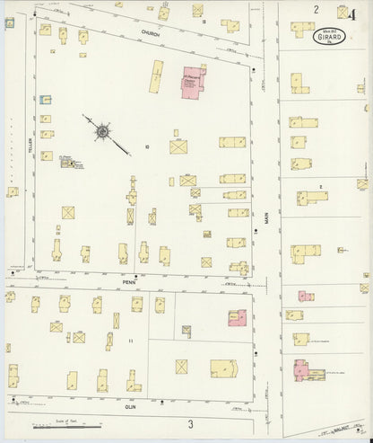 Sanborn Fire Insurance Map from Girard, Erie County, Pennsylvania (1912), Sheet #0004 - Complete Map Set gallery image, historic Sanborn map, vintage wall art, Pennsylvania Pennsylvania