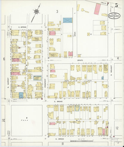 Sanborn Fire Insurance Map from Nanticoke, Luzerne County, Pennsylvania (1912), Sheet #0005 - Complete Map Set gallery image, historic Sanborn map, vintage wall art, Pennsylvania Pennsylvania