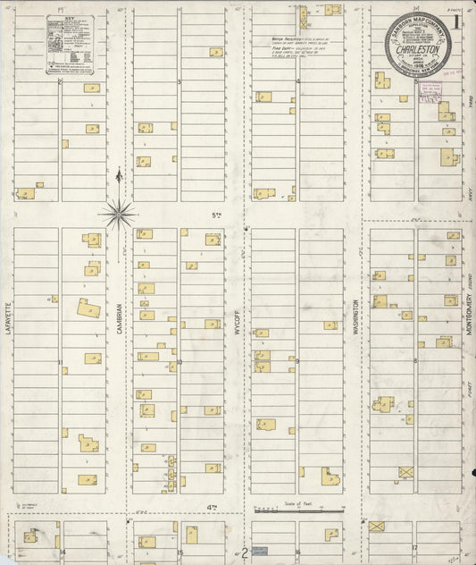 Sanborn Fire Insurance Map from Charleston, Kitsap County, Washington (1908), Sheet #0001 - Complete Map Set gallery image, historic Sanborn map, vintage wall art, Washington Washington